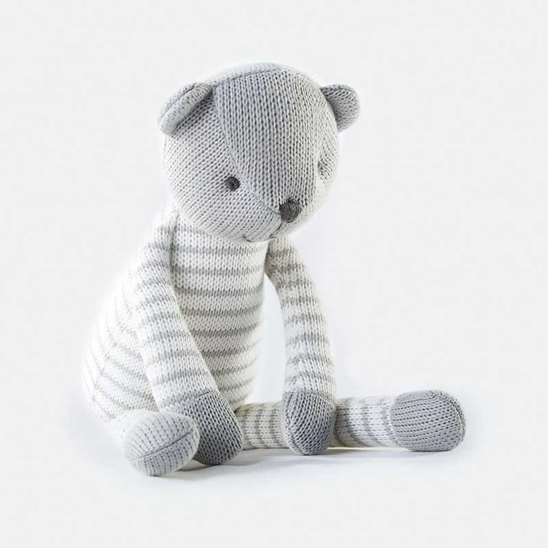 31cm Knitted Long Leg Bear Soft Toys For Newborn Baby comforter Sleeping Dolls Handmade Crochetd Teddy Bear Plush Toy