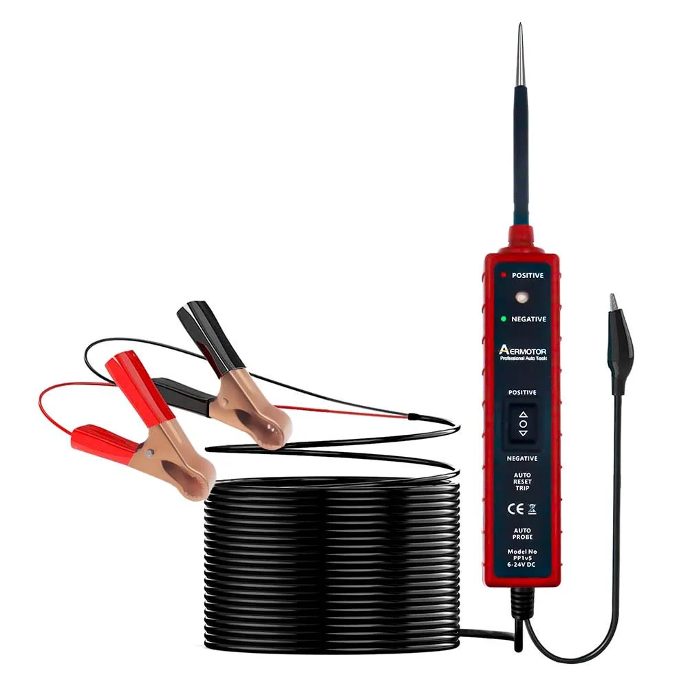 Aermotor Power Circuit Probe Tester 6-24V DC Automotive Origineel Kortsluiting Testlicht, Professionele Auto Power Circuit Tester