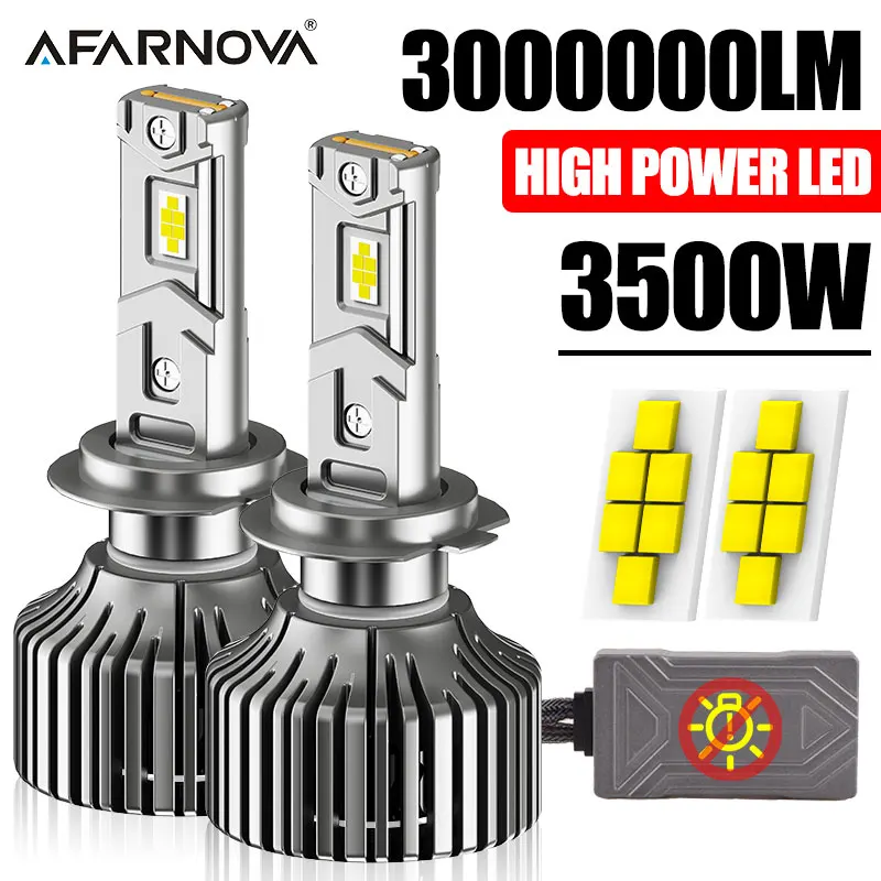 

H7 LED Lights Bulbs 3500W High Power H11 H4 H1 Turbo Headlight 6000K 3000000LM 12V 24V CSP CHIPS H4 Car accessories For LED Car