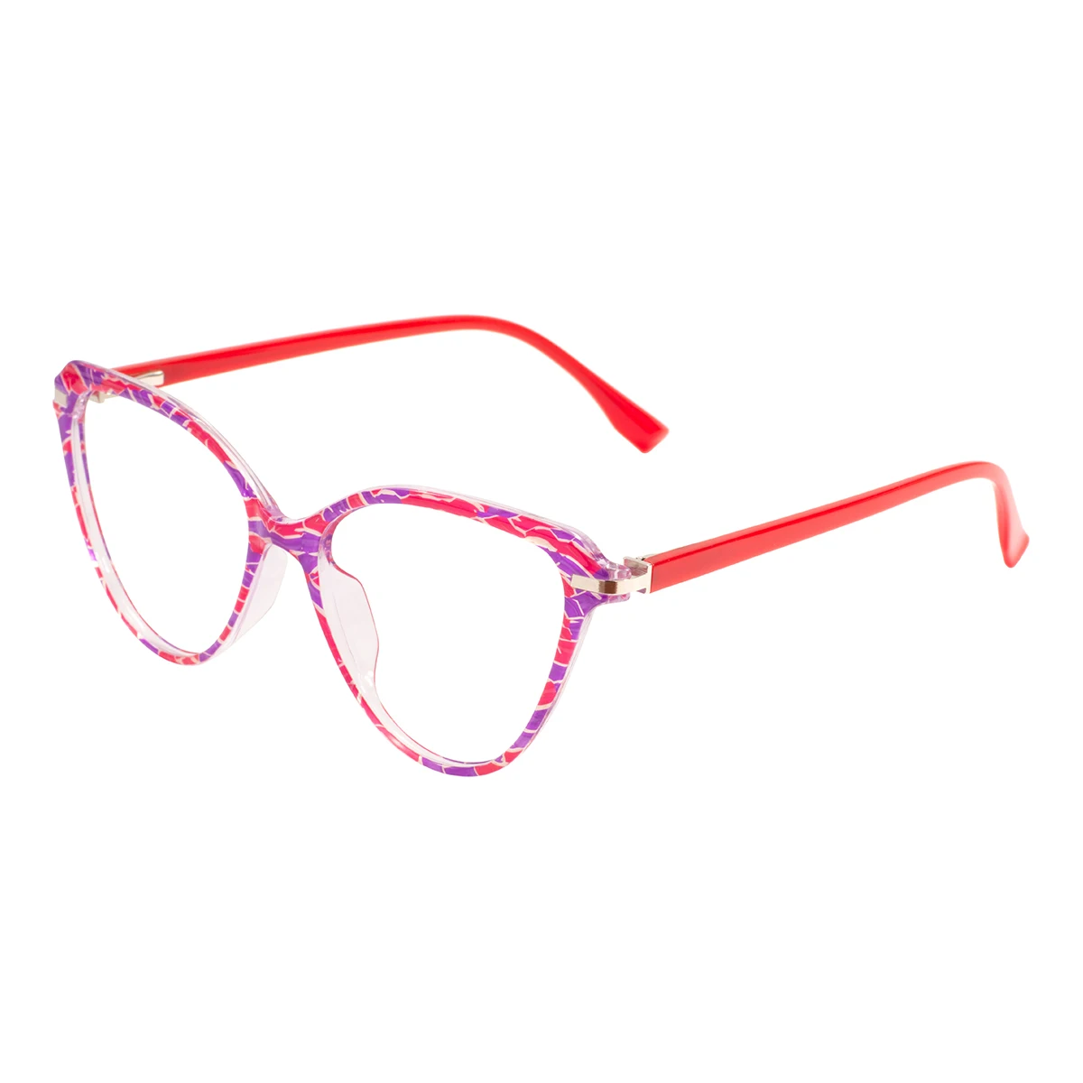 TR90 Large Cat Eye Transparent Glasses Frames Plastic Clear Kitten Spectacle With Spring Hinge For Optical prescription Lenses