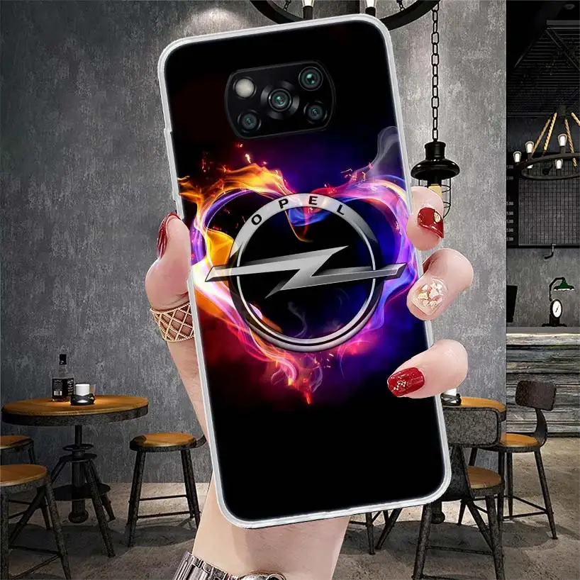 Opel Logo Car Phone Case For Xiaomi Redmi 15C 15 13C 13 Poco X5 X6 X7 F7 M7 M8 Pro X3 12C 12 10C 10A 10 9T Fundas Redmi 15C 15 1