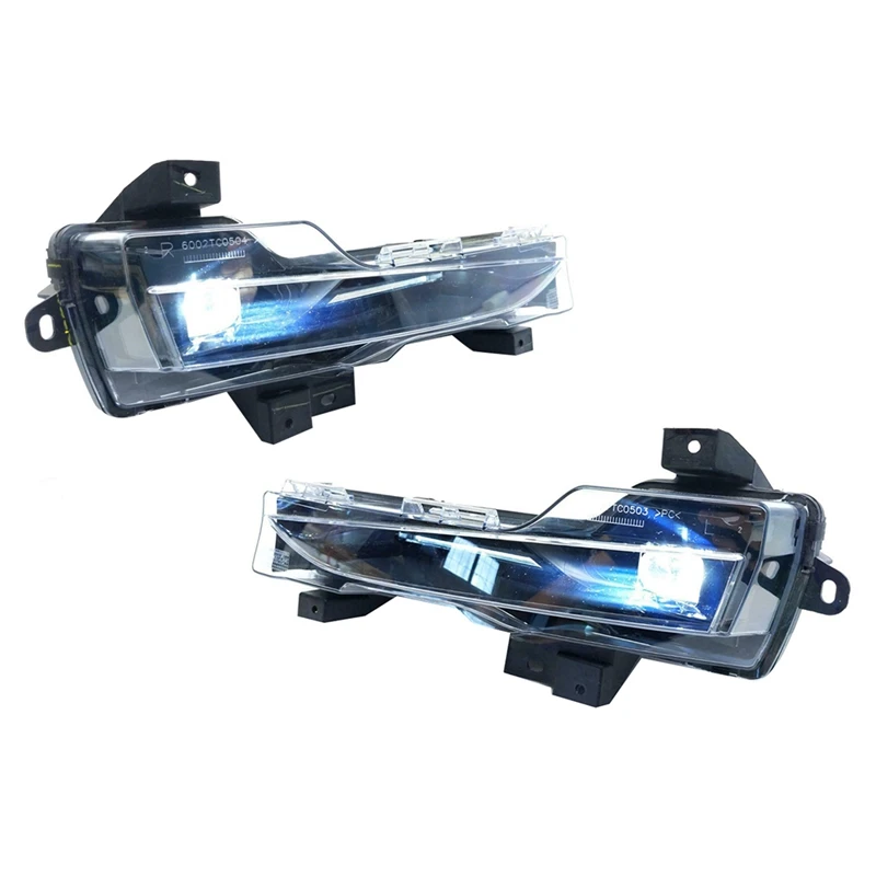 

New For 2017 18 19 20 2021 Tesla Model 3 / Y Car Front Fog Light Driving Lamp LED DRL No Amber Europe Version