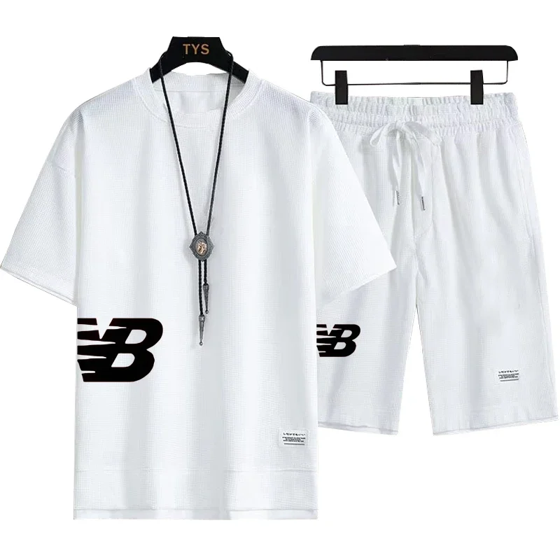 

2026 new style streetwear men's comfortable summer fashion printed sportswear sets, casual suits, men's short pants sets
