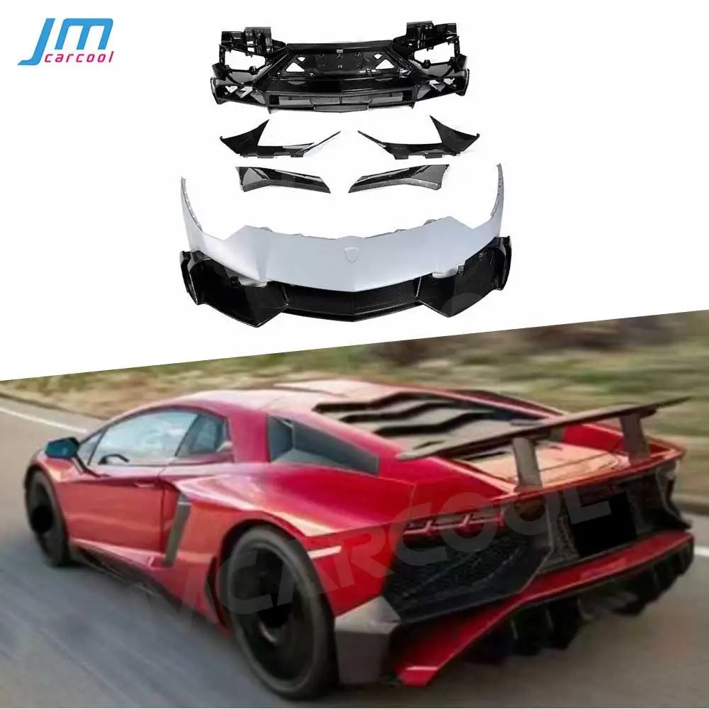 

Carbon Fiber Front Bumper Lip Rear Diffuser Rear Spoiler Body Kits For Lamborghini Aventador LP700 LP720 to LP750 SV Accessories