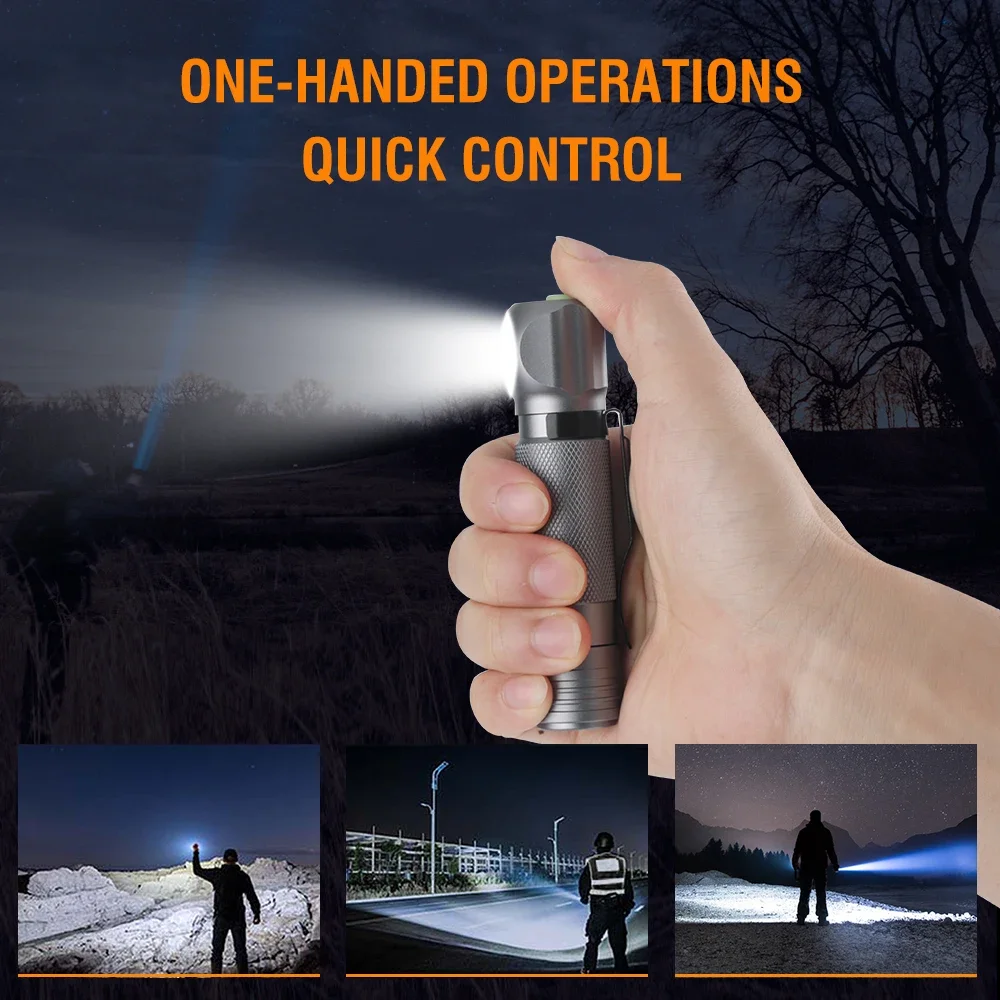 BORUiT 1000LM LED ヘッドランプ防水 3 モード直角懐中電灯軽量強力なヘッドトーチキャンプや狩猟用