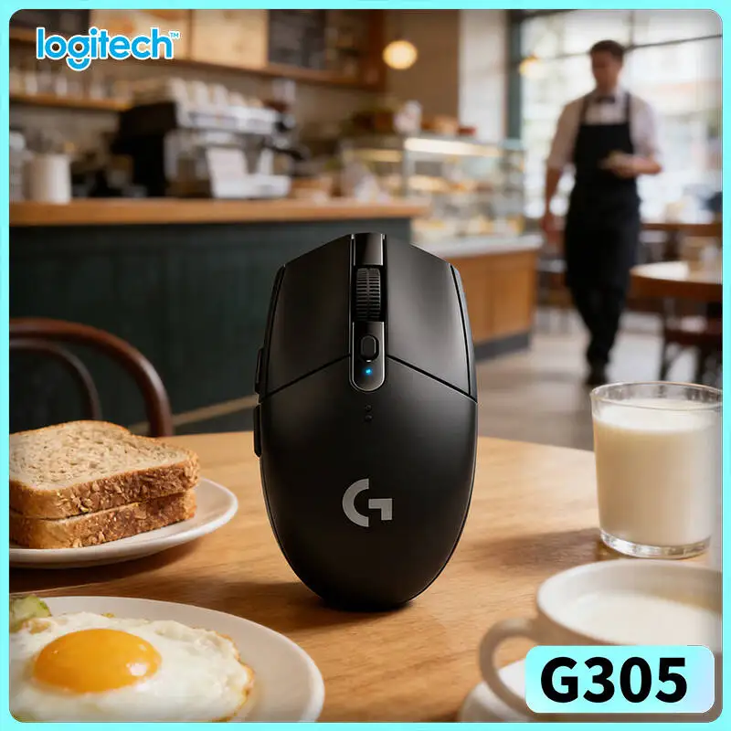 

Wireless Gaming Mouse Logitech G305 LIGHTSPEED, 12000 DPI HERO Precision, 6 Custom Buttons, 250h Battery, PC Mac Compatible