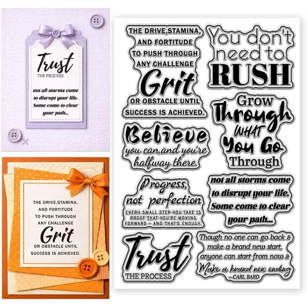 1 Stück transparente Stempel mit inspirierenden Sätzen für DIY-Scrapbooking, Fotoalben und Dekorationen