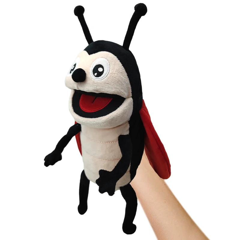 30cm série de insetos fantoche de mão dos desenhos animados formiga de pelúcia borboleta libélula joaninha abelha plushie brinquedos decoração de alta qualidade presente de aniversário