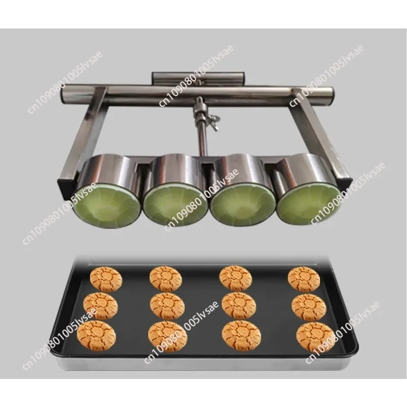 Molde de acero inoxidable para bizcocho de melocotón, herramienta de repostería prensada a mano, máquina de moldeo integrada porosa de grado alimenticio comercial