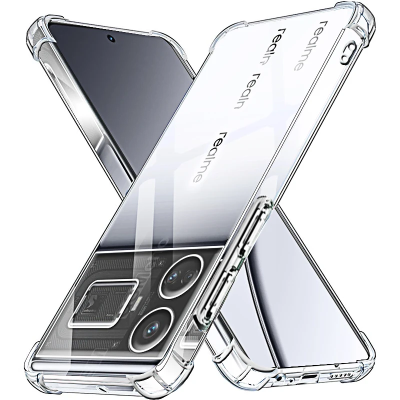 소프트 TPU 투명 휴대폰 케이스, Realme GT5 240W 5G GT3 Neo 5 SE 3t 11 Pro Plus C51 C53 C55 10 Pro 4G 5G 투명 후면 커버