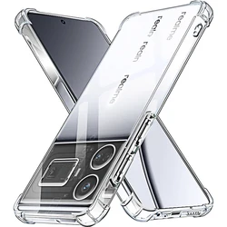 소프트 TPU 투명 휴대폰 케이스, Realme GT5 240W 5G GT3 Neo 5 SE 3t 11 Pro Plus C51 C53 C55 10 Pro 4G 5G 투명 후면 커버