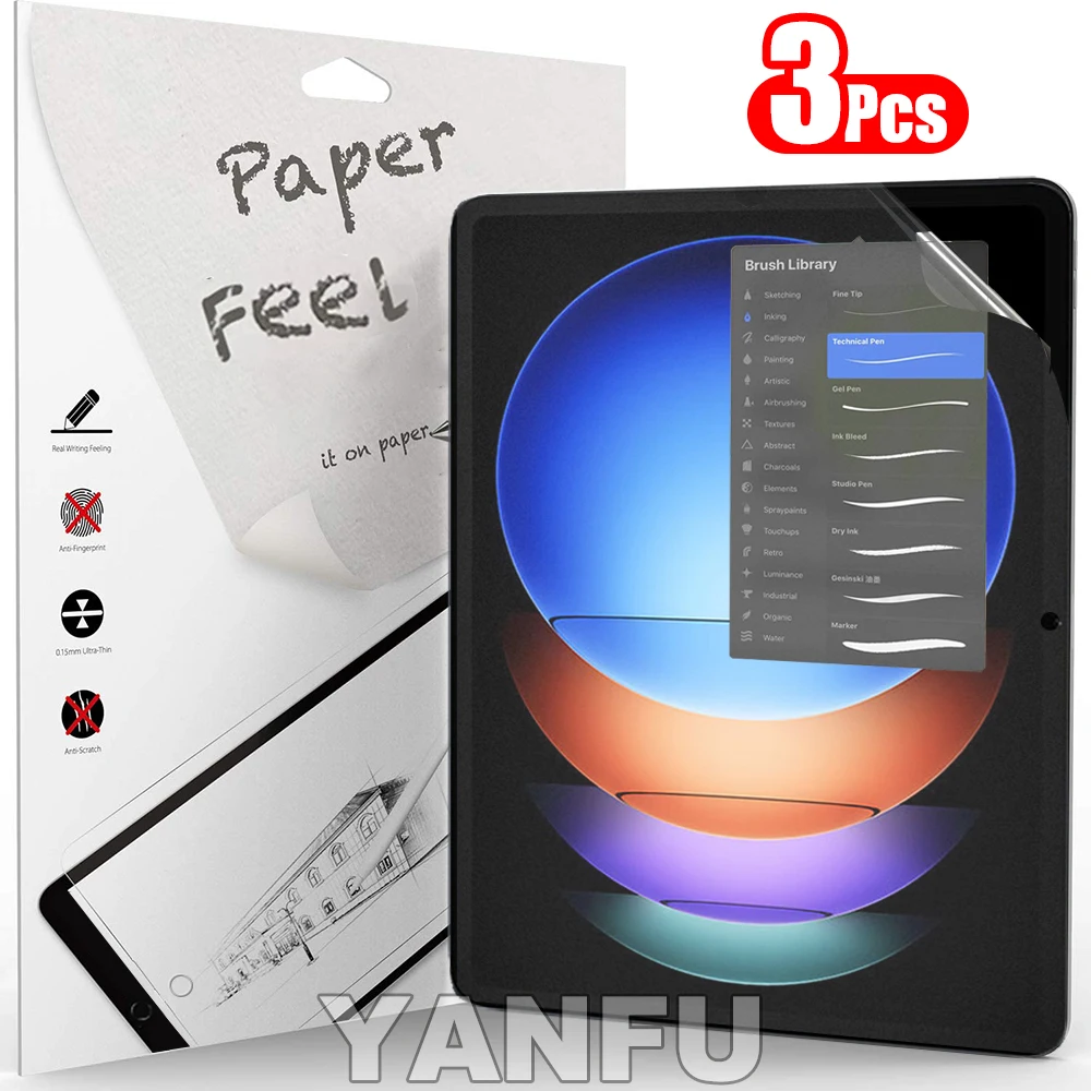 3Pcs Paper Feel Like Screen Protector For Xiaomi Pad 6 Pro 11 inch 6s Pro 12.4 pad 5 pro Matte Film No Glass
