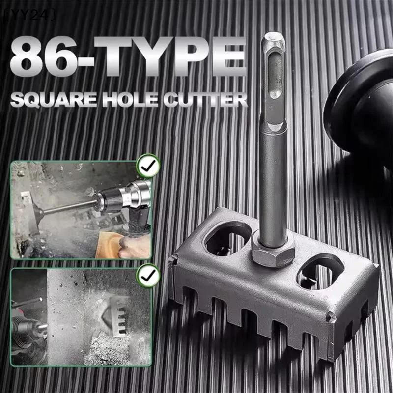〔YY24〕Square Drill Hole Opener Electric Hammer Hole Expansion Plumber Electrician Wall Slotting Installation Socket Accessories