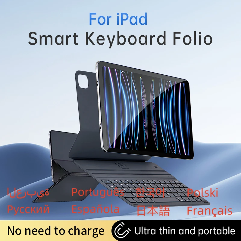 

Magic Keyboard,No Need To Charge Keyboard for Apple IPad 10th 10.9 Pro 11 Inch Air 4 5 Tablet Laptop Smart Keyboards Case Cover