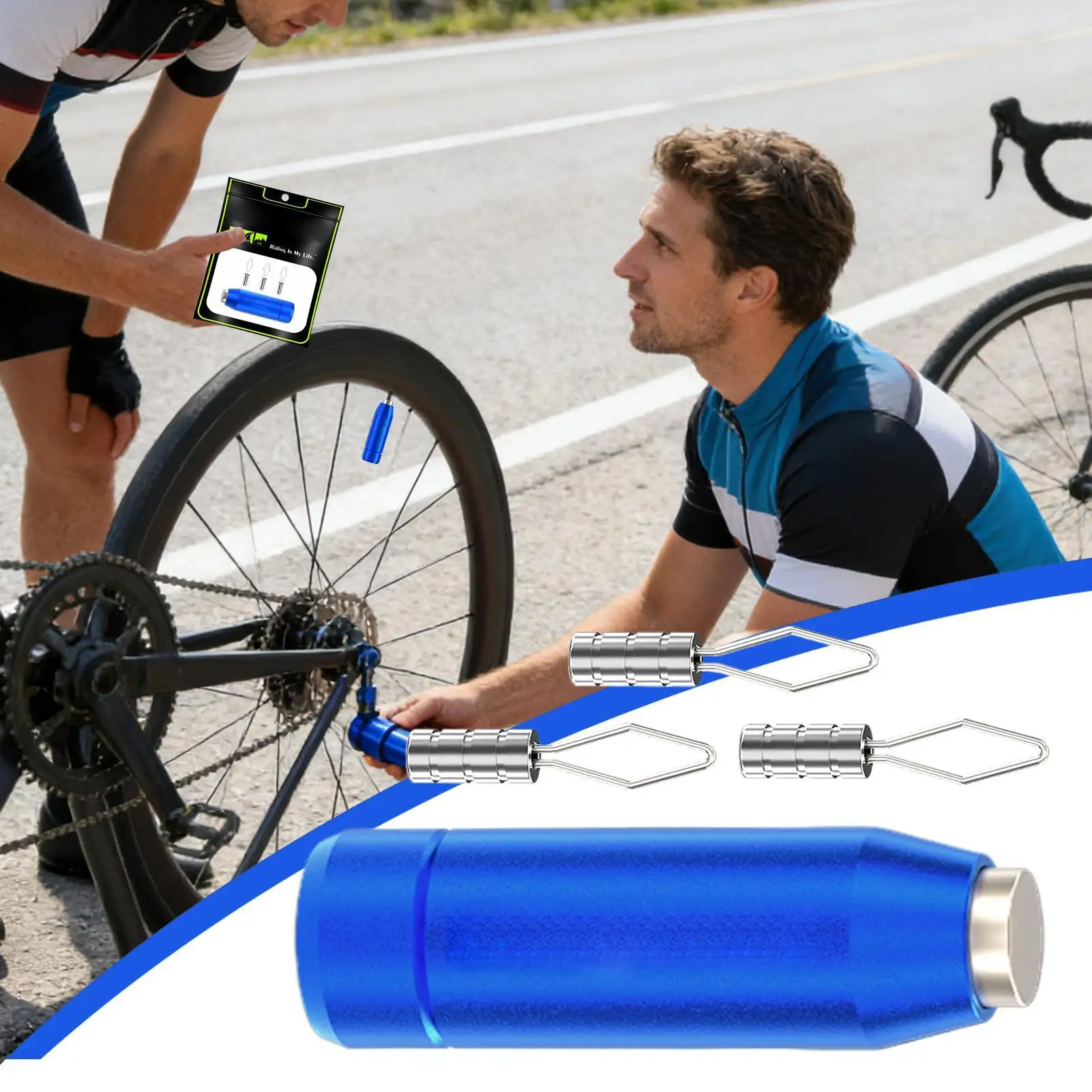 

Bicycle Internal Cable Routing Tool Traction Gear Bicycle Spoke Tool For Cycling Lover Beginner Outdoor Wheel Road Mountain