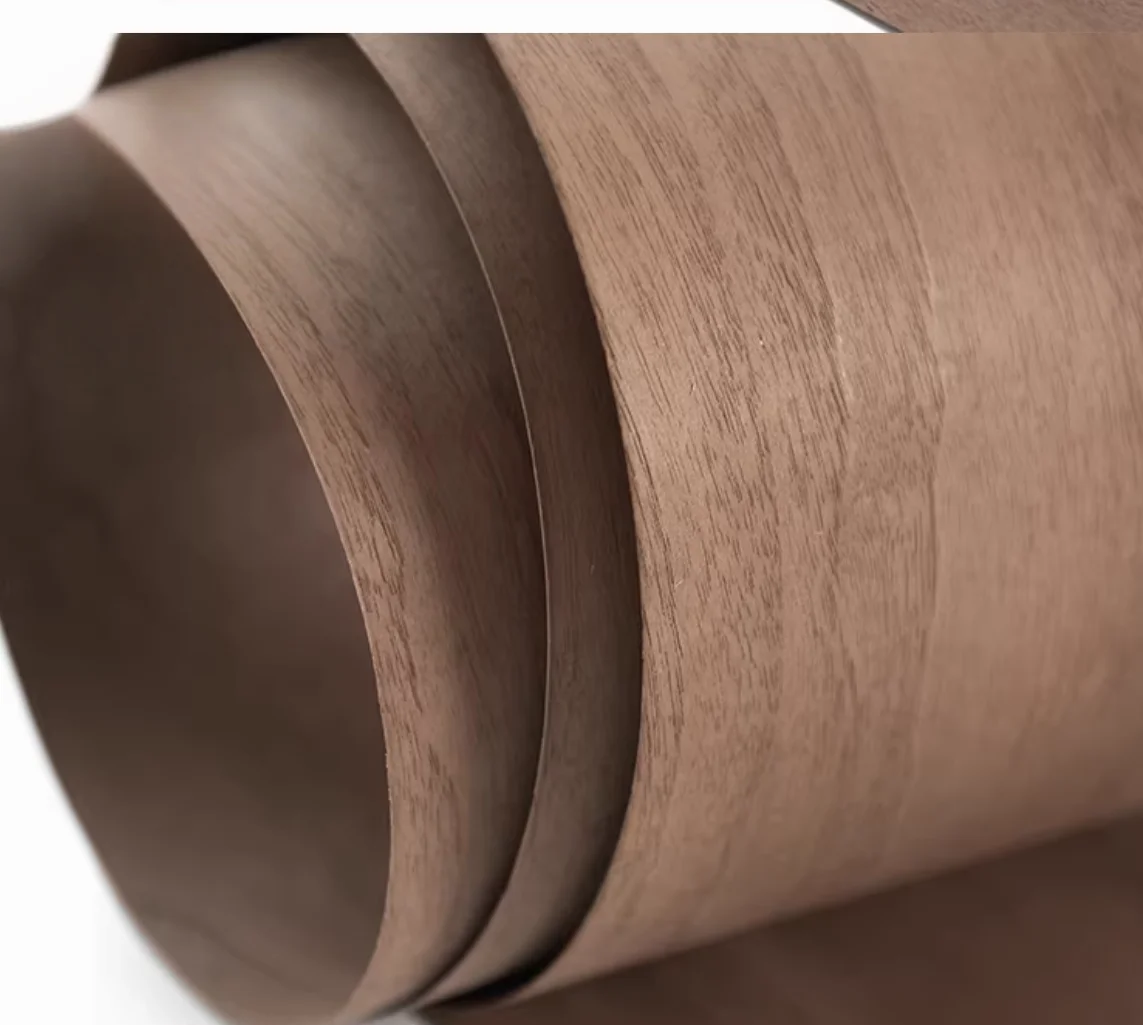 Thickness:0.5mm Natural Deep Black Walut Figured Wood Veneer Sheets
