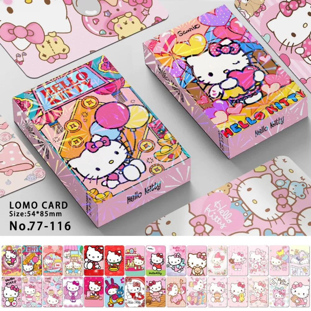 30pcs Sanrio Kuromi HelloKitty Lomo Cards Photocard Double Sided Anime Print Lumine Album Photo Card Collection Postcards Gifts