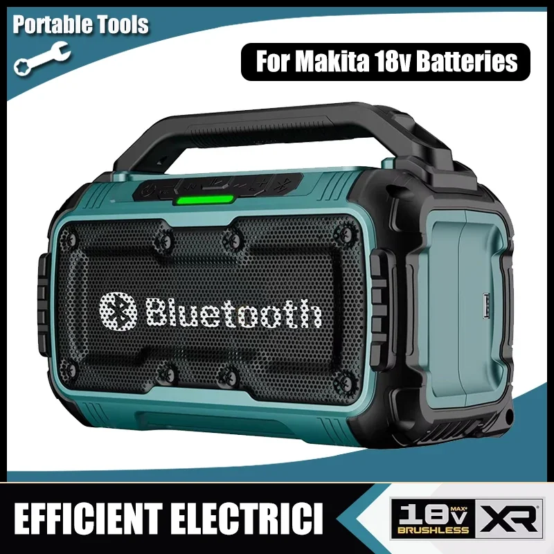 

Bluetooth-динамик с портом USB Type-C, водонепроницаемый, стерео, с объемным звучанием, для аккумулятора Makita 18V