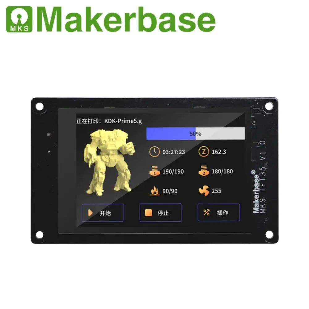 Makerbase MKS TFT35 V1.0 3,5 дюймовый сенсорный экран, запчасти для 3d принтера, вставка SD-карты, USB диск, боковой Wi-Fi контроль, предварительный просмотр Gcode