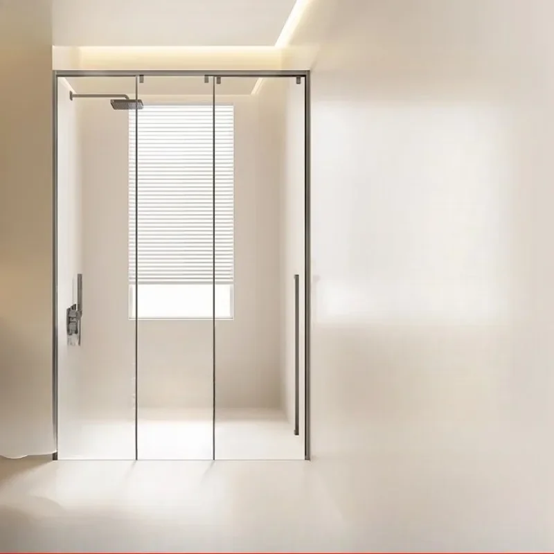 Shower room dry and wet separation toilet bathroom partition glass door