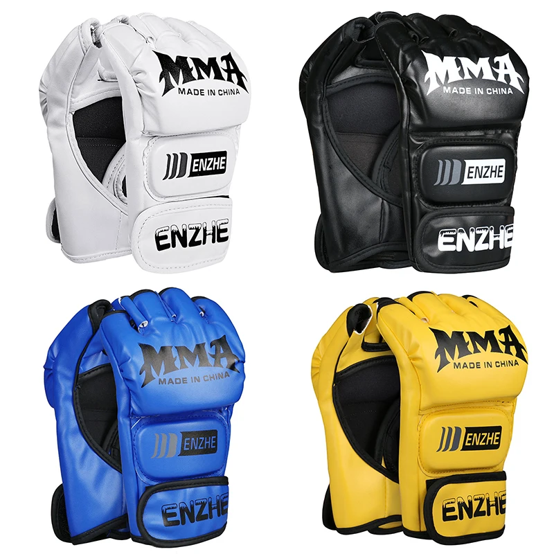 MMA Gloves Half Finger Muay Thai Grappling Sparring Boxing Glove Training Kickboxing Boxer Gloves TKD Mix Martial Arts Gloves