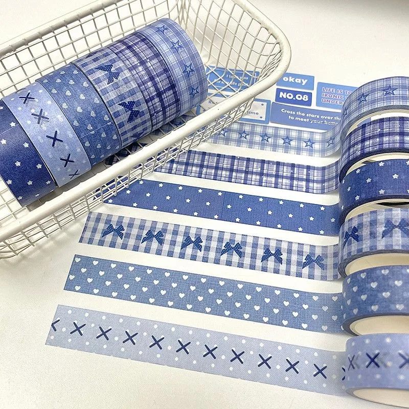 6pcs/lot Kawaii Vintage Star Basic Wing Decorative Washi Tape Set Cute Cartoon Creative Tape School Stationery image 5