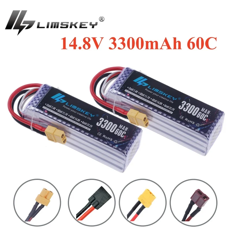 

4S 14.8V 3300mAh 60C Lipo Battery with XT30 XT60 T Connector Softcase Lipo Battery for RC Car Truck Airplane FPV UAV Drone