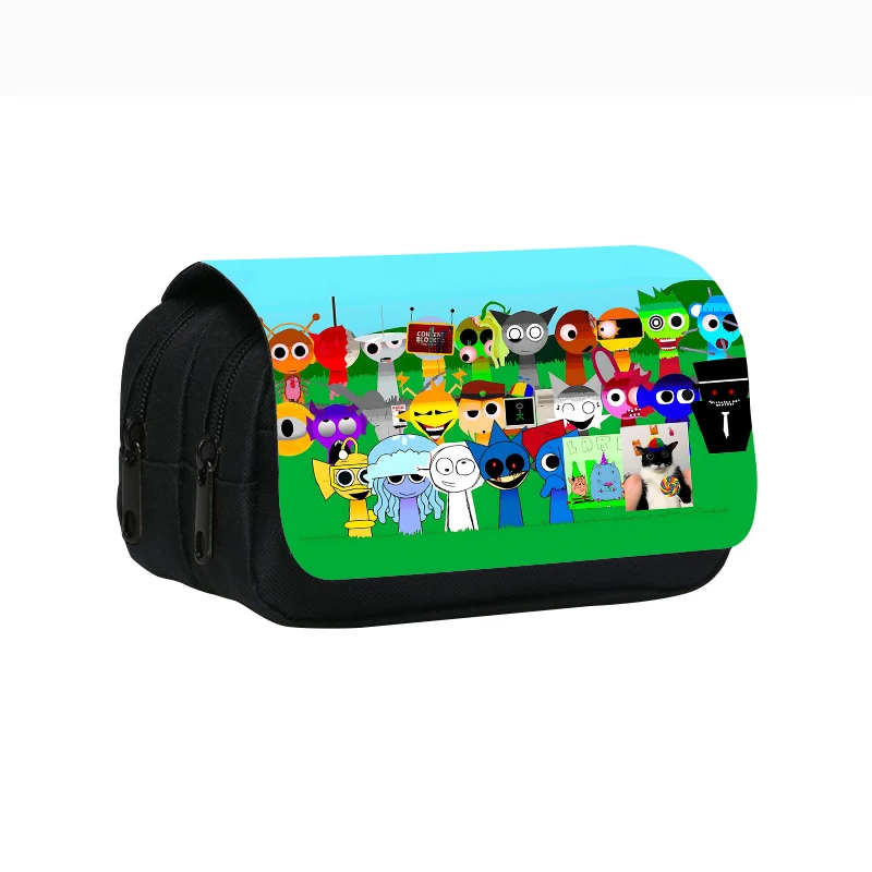 مقلمة Sprunki حقيبة أقلام مدرسية كلاسيكية للطلاب تخزين كبير للطلاب صندوق أقلام رصاص هدية مدرسية للأولاد والبنات أفضل هدية