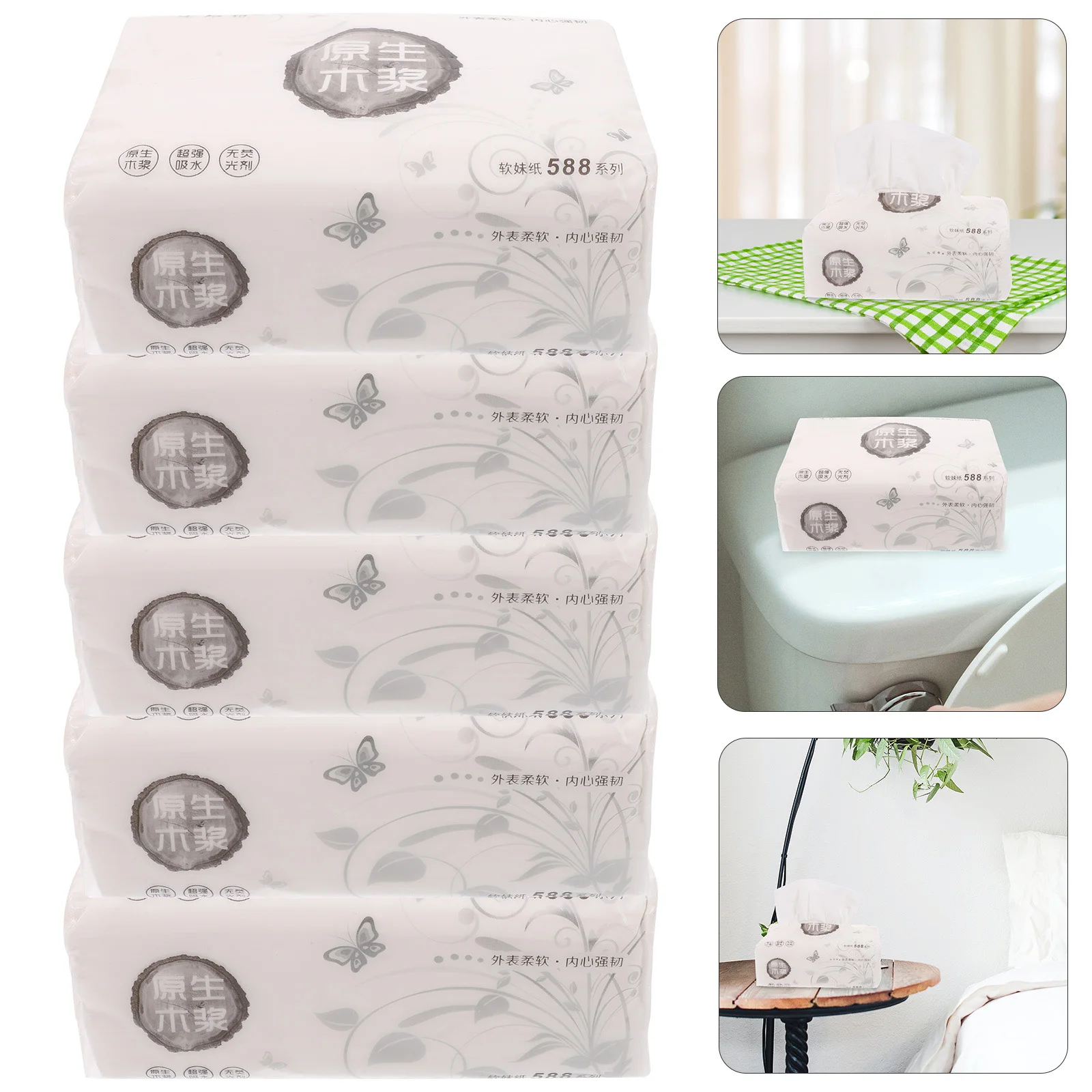 

Retentive Tissue Bamboo Facial Towels Disposable Flexible Napkin Wet Dry Makeup Remover Face Wipes White Ultra Thin