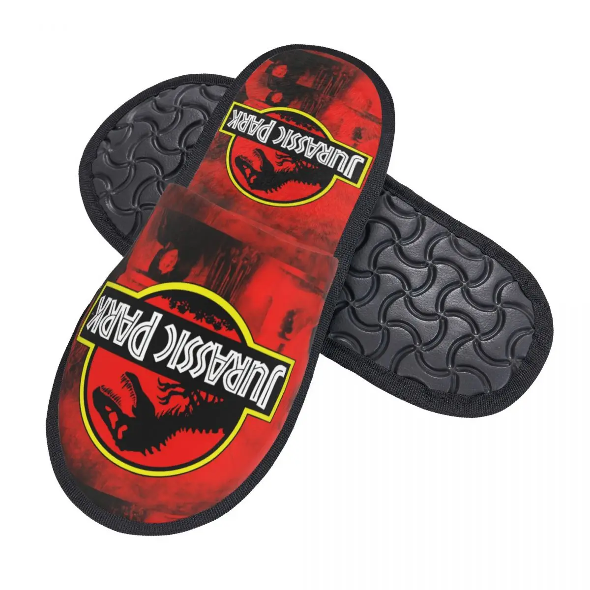 Custom Jurassic Park Memory Foam Slippers Women Soft Warm Ancient Animal House Slippers