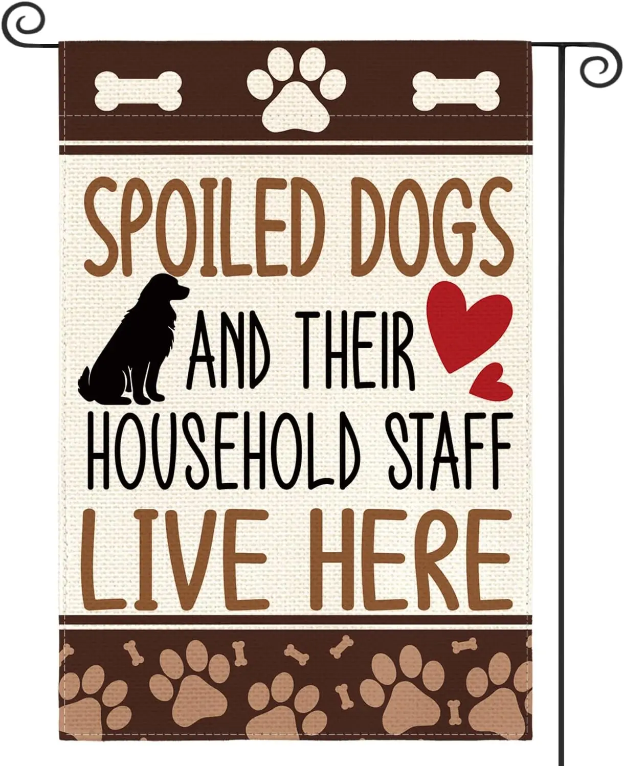 AVOIN colorlife Dog Lover Welcome Garden Flag 12x18 Inch Outside | Double Sided, Weather & Fade Resistant, Yard Outdoor  llp