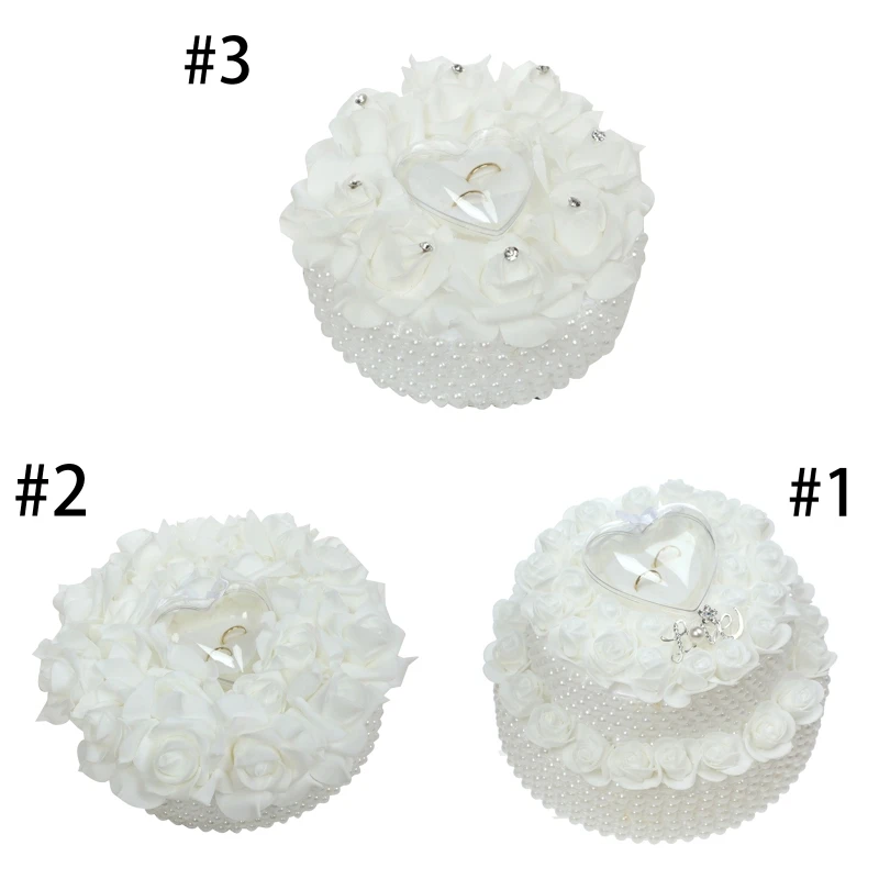 

Flower Decorated Ring Box Ring Bearer Pillow Wedding Ring Cushion Wedding Decor Dropship