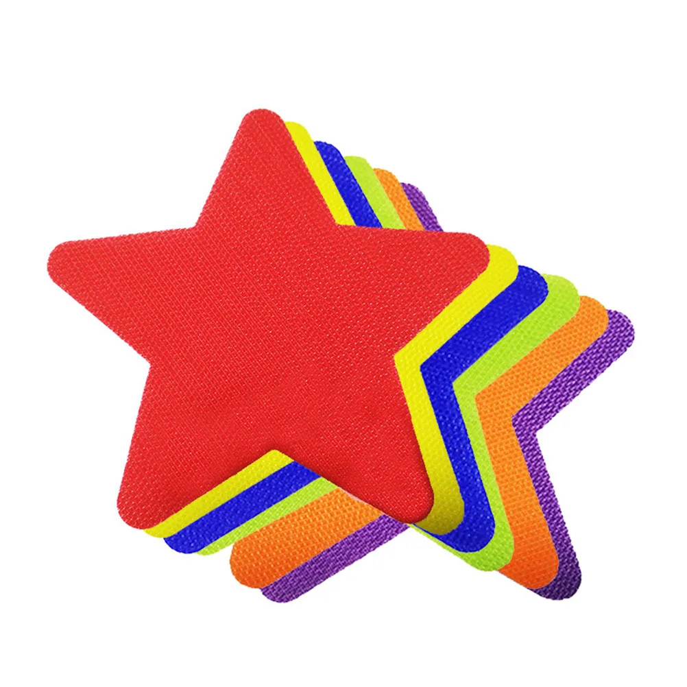 12Pcs Carpet Markers Colorful Star Stickers Nylon Educational Teaching Tools for Carpet Sticker