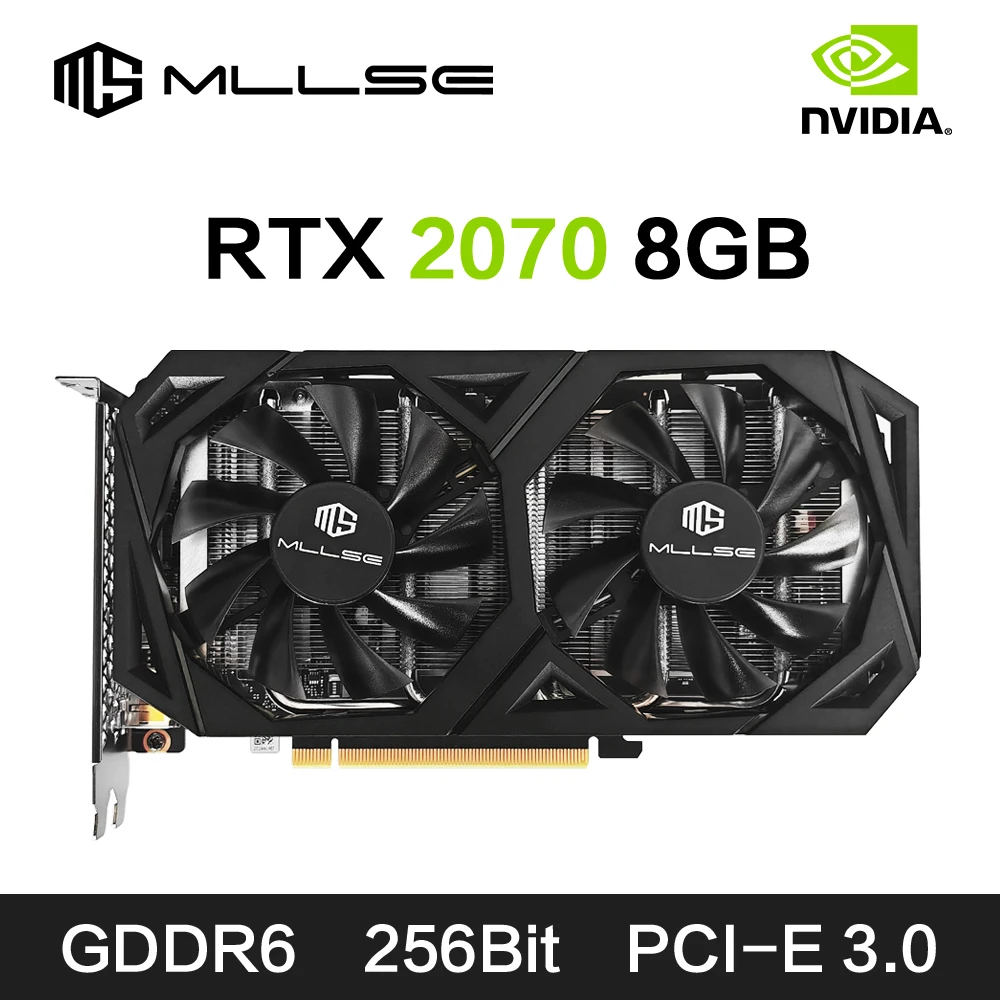 

MLLSE Placa De Video NVIDIA GeForce RTX 2070 8GB GDDR6 256-bit PCIe 3.0 x16 Desktop Computer Gaming GPU New Card