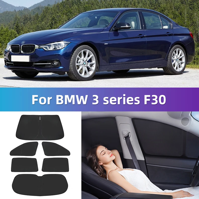 For BMW 3 series F30 2012-2018 Custom Full Cover Car Window Sunshade Privacy Blind Curtain Travel camping car to sleep inside