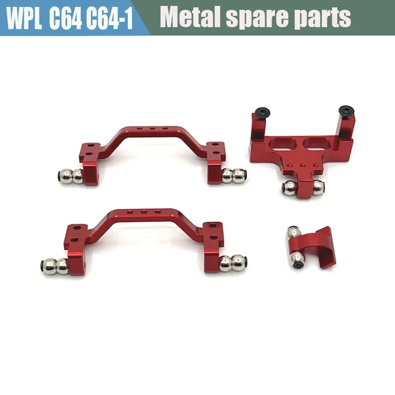 Pedale aggiornato in metallo, tirante, telaio di sospensione, set base timone per parti di automobili WPL 1/16 C64 C64-1 RC Accessori auto