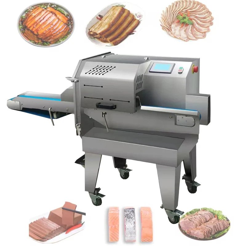 Bacon Ham Cooked Beef Slicer Cutter Meat Cutter Et kesici Cortador de carne Industrial Food Machinery Cooked Raw Meat Slicer