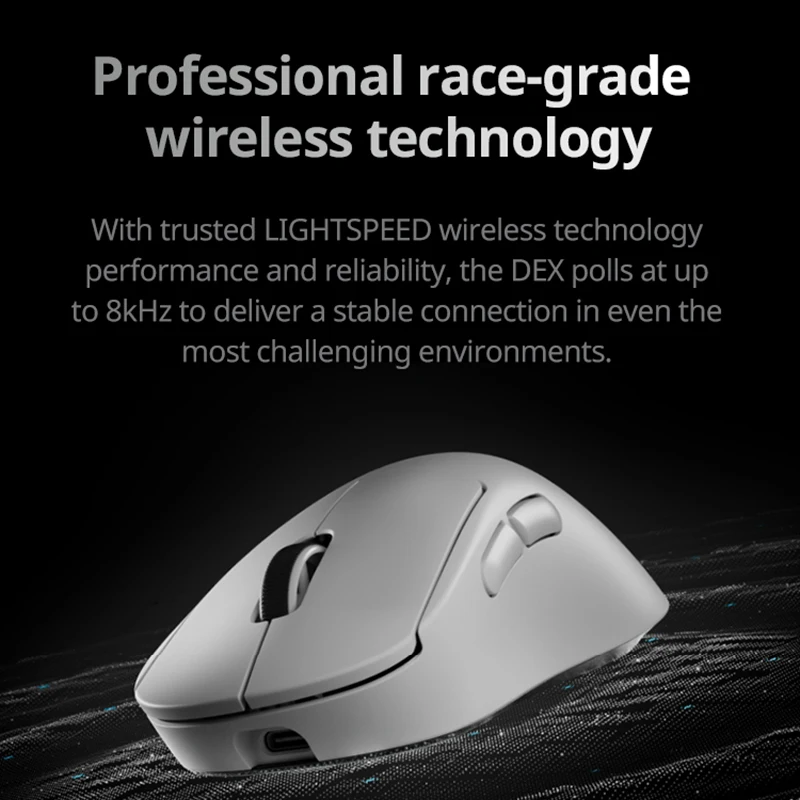 Logitech G PRO X SUPERLIGHT 2 DEX Wireless Gaming Mouse, HERO 25K, 25,600 DPI, 5 Programmable Buttons, Compatible with PC/Mac