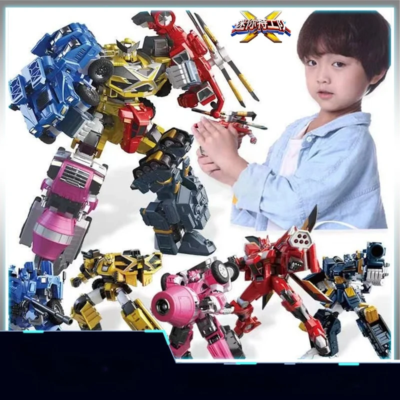 MiniForce X Transformation MiniForce Special Agent Transformation Robot Model Toy Puzzle Assembly Transformation Mech Children's