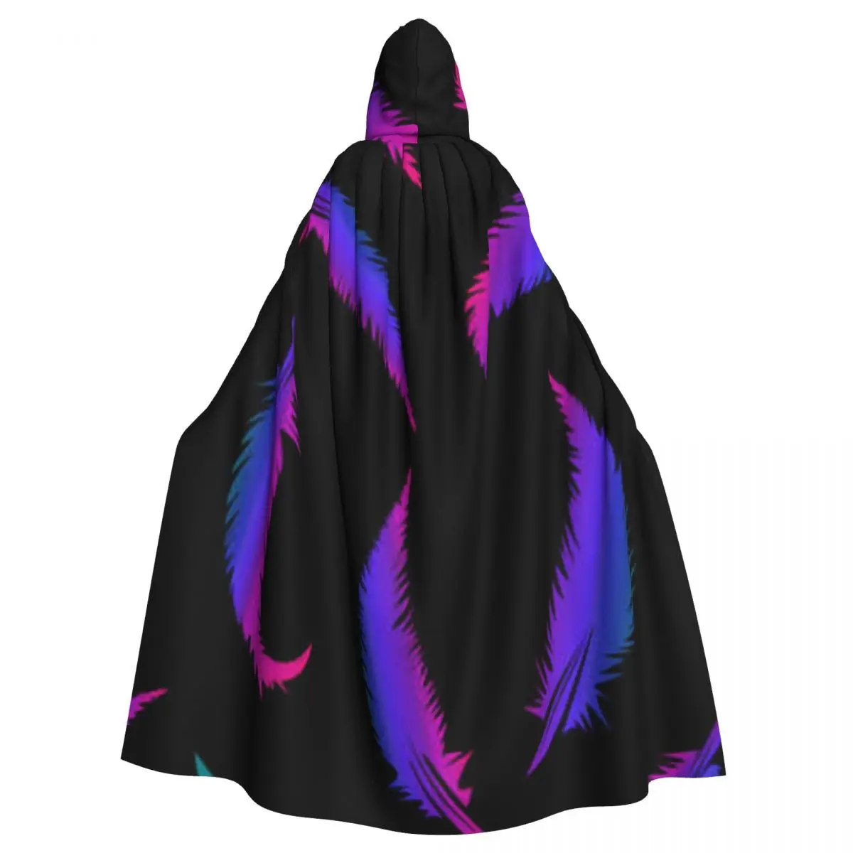 

Hooded Cloak Unisex Cloak with Hood Feather Cloak Vampire Witch Cape Cosplay Costume