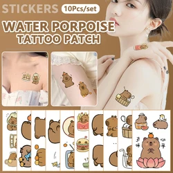 10 Sheets Capybara Temporary Tattoo Stickers For Kids Capybara Birthday Party Supplies Decorations Fake Tattoos Party Favors