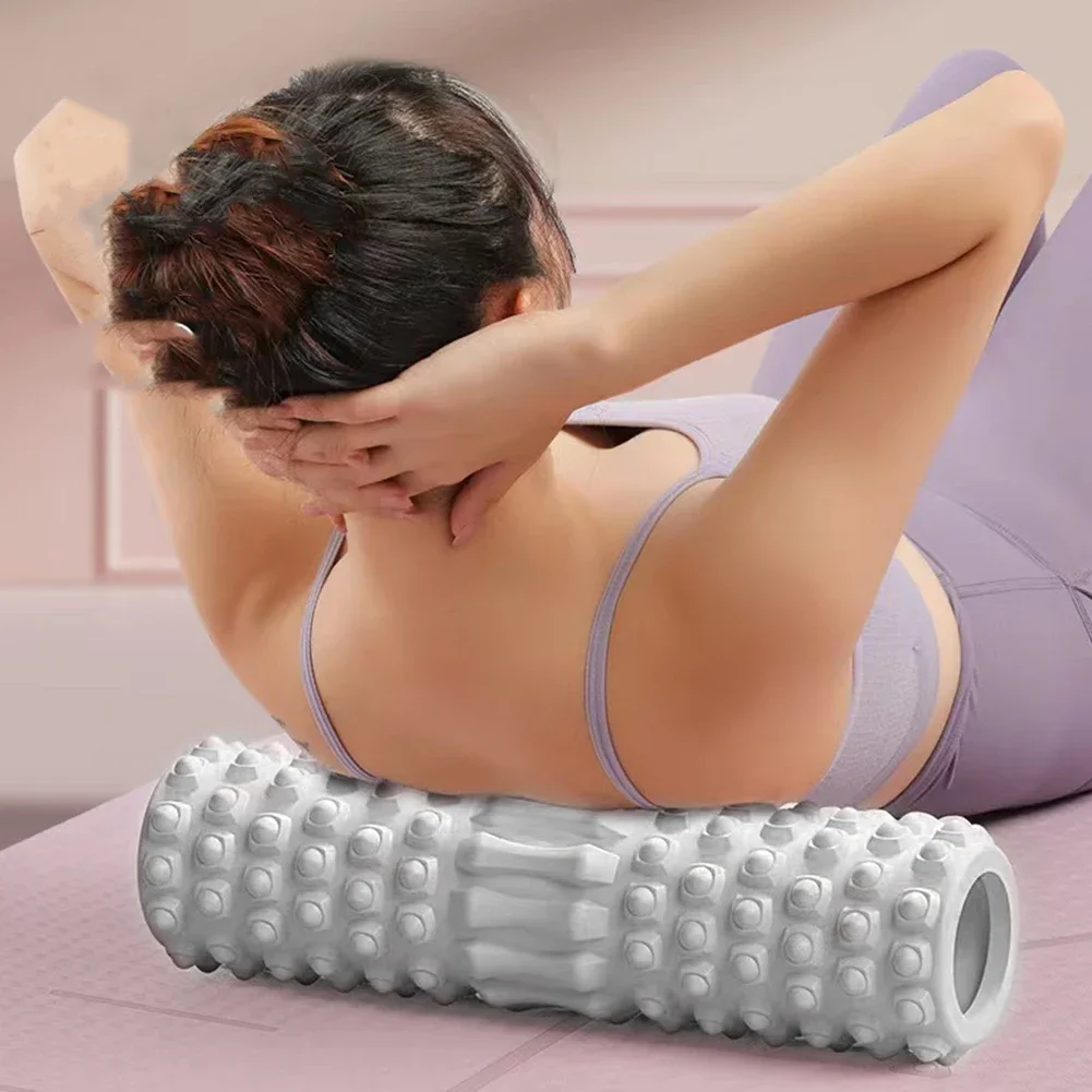 

Yoga Column Gym Fitness Foam Roller Pilates Yoga Exercise Back Muscle Massage Roller Soft Yoga Block Muscle EVA Roller 30x8cm