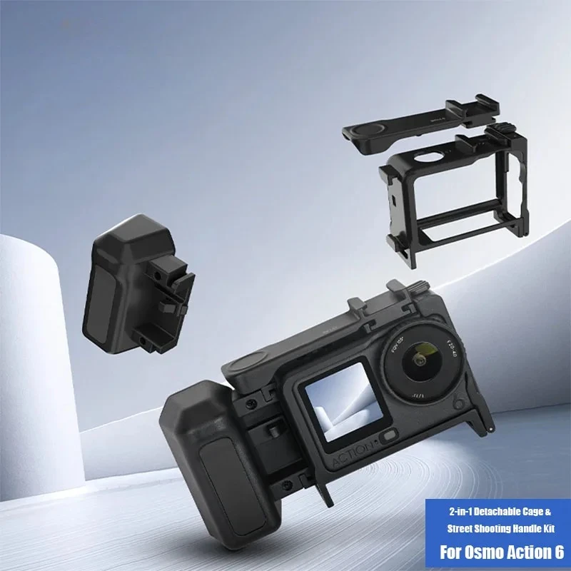 volodymyr-2in1-取り外し可能なカメラグリップホルダー-ストリート-dji-osmo-action-6-用-撮影ハンドル-ラビットケージグリップ-アクセサリーキット