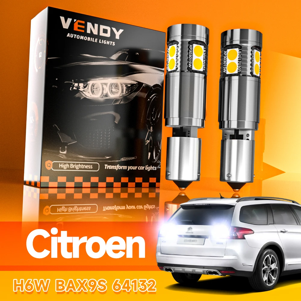 2 pçs led luz reversa blub lâmpada de backup h21w bay9s 64136 canbus sem erro para citroe c5 ds3 2009 2010 2011 2012 2013 2014 2015