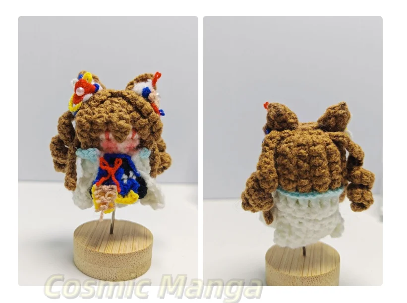Game Arknights: Endfield Gilberta Cosplay Cute Handmade Crocheting Stuffed Animal Keychain Puppet  Keyring Halloween Gift