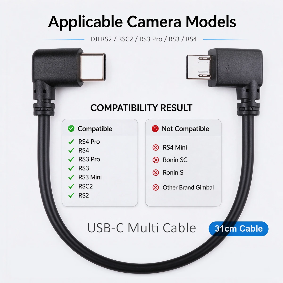 Kabel sterujący DJI Ronin RSC2 RS2 RS3, kompatybilny z Sony, kabel USB-C do stabilizatora, kabel typu C. — zdjęcie produktu 2