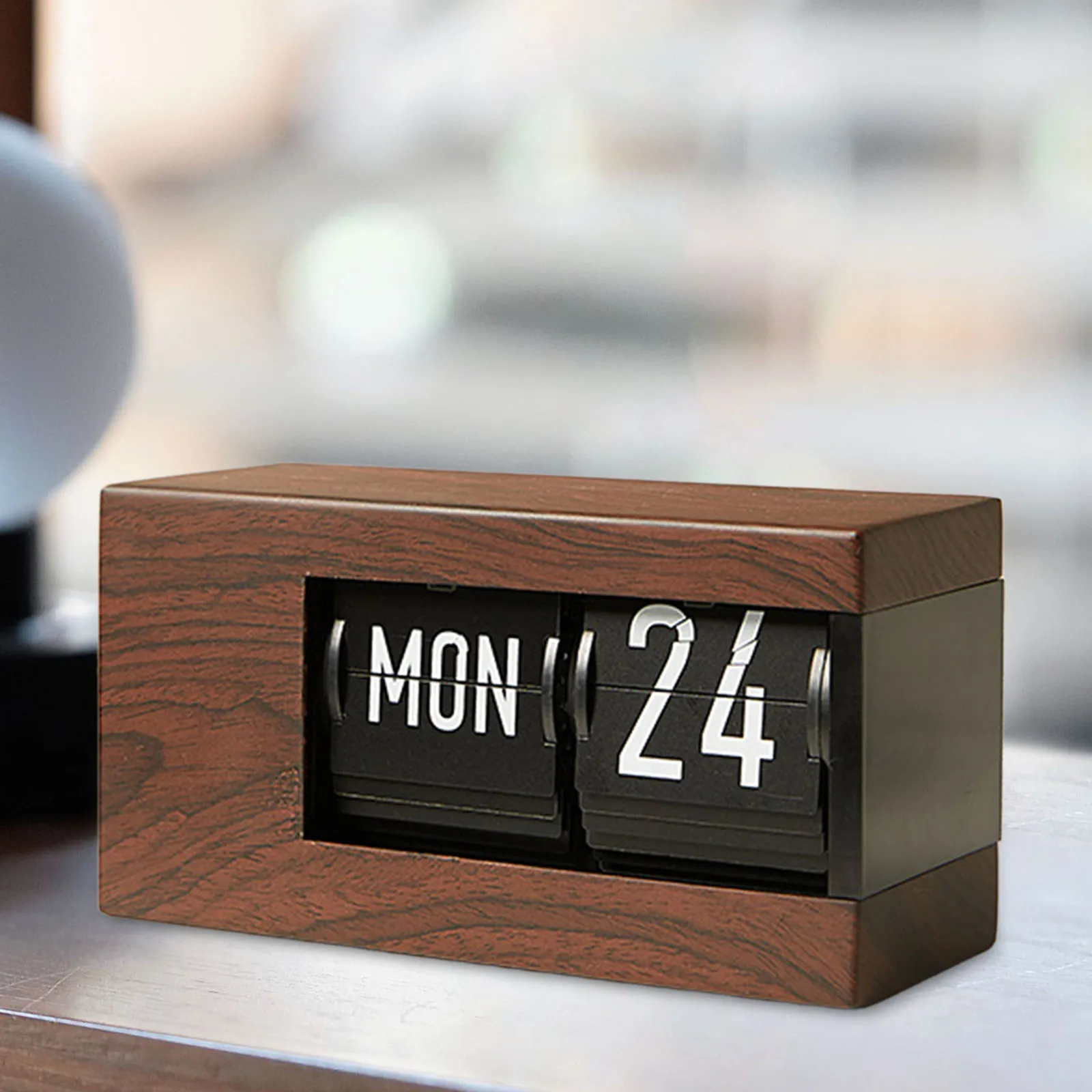 Desk Perpetual Calendar Date Week Display Creative Automatic Tabletop Ornament for Business Anniversary Study Bedroom Bedside