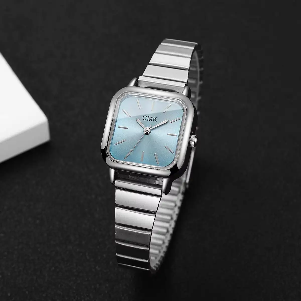 2/3/4/5/6PCS Fashion Square Frauen Uhren Set Ultra-dünne Edelstahl Armband quarz Armbanduhr Mädchen Uhr (Ohne Box)