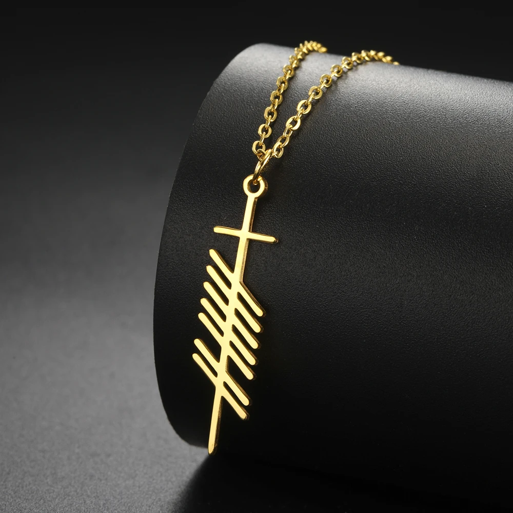 Dawapara Ogham Halskette Stärke Weisheit Liebe alten irischen Baum Alphabet nordischen Amulett Edelstahl Schmuck – Detail 16