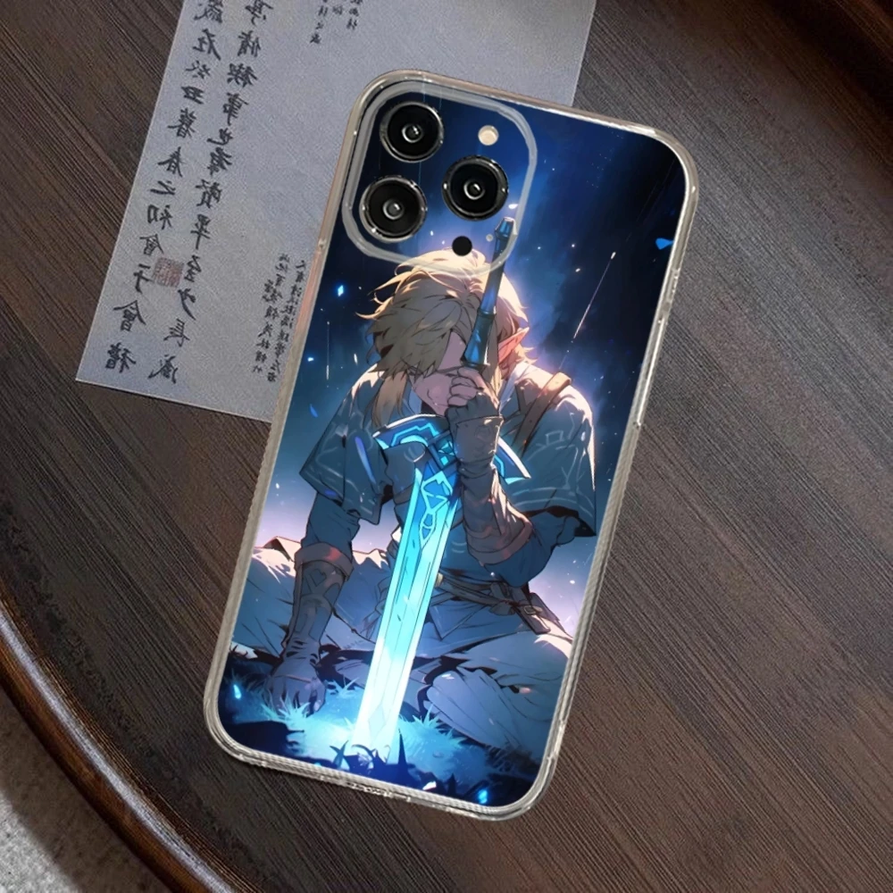 The L-Legend Of Z-Zelda Phone Case for iphone 15 14 13 12 Pro Mini 11 Max Xr X Xs 8 Plus 7 Transparent silicone